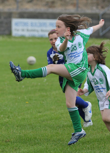 Action from the ladies under 10 match between Aodh Ruadh and Bundoran.