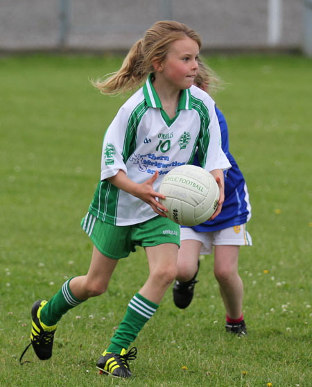 Action from the ladies under 10 match between Aodh Ruadh and Bundoran.