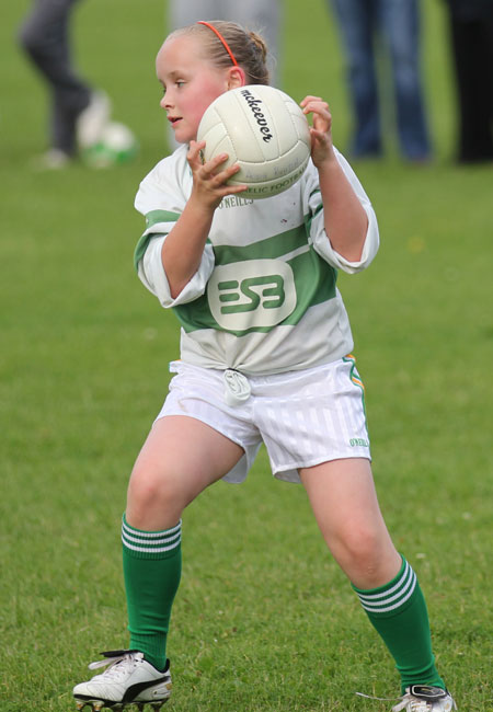 Action from the ladies under 10 match between Aodh Ruadh and Bundoran.