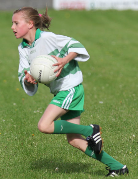 Action from the ladies under 10 match between Aodh Ruadh and Bundoran.