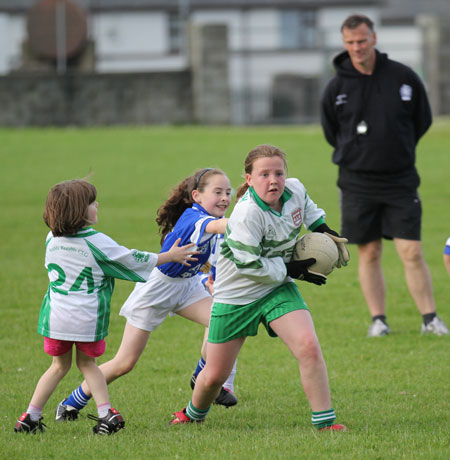 Action from the ladies under 10 match between Aodh Ruadh and Bundoran.