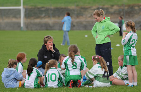 Action from the ladies under 10 match between Aodh Ruadh and Bundoran.