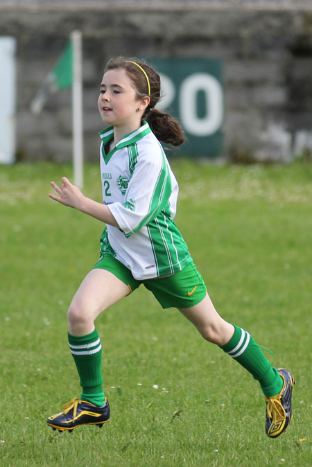 Action from the ladies under 10 match between Aodh Ruadh and Bundoran.