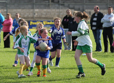 Action from the ladies under 10 match between Aodh Ruadh and Bundoran.