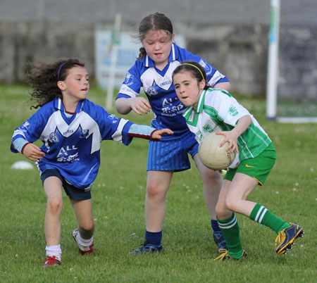 Action from the ladies under 10 match between Aodh Ruadh and Bundoran.