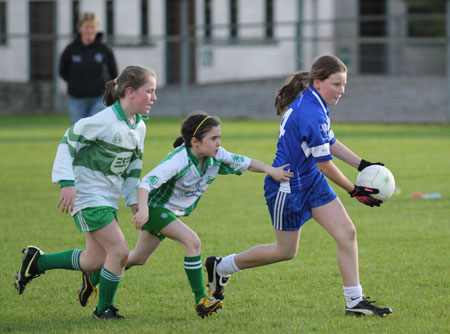 Action from the ladies under 10 match between Aodh Ruadh and Bundoran.