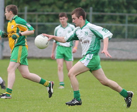 Action from the division three senior reserve football league match against Downings.