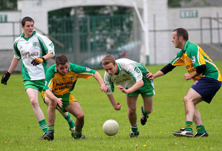 Action from the division three senior reserve football league match against Downings.