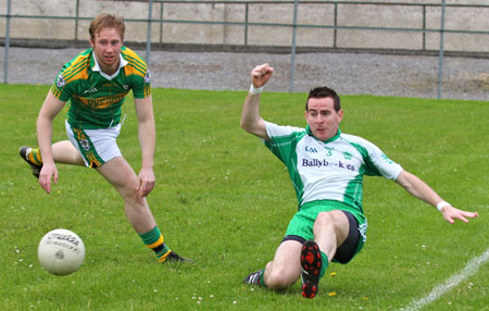 Action from the division three senior football league match against Downings.