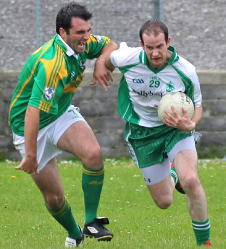 Action from the division three senior football league match against Downings.