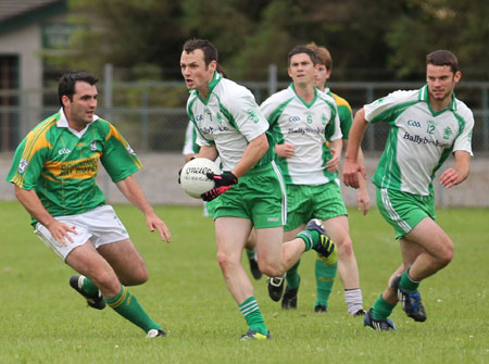 Action from the division three senior football league match against Downings.