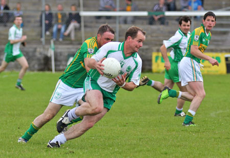 Action from the division three senior football league match against Downings.