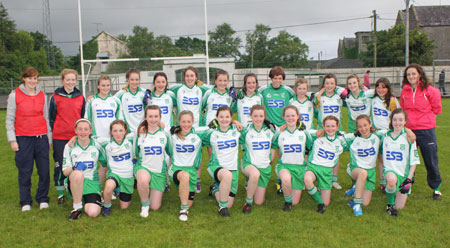 Action from the ladies under 14 match between Aodh Ruadh and Bundoran.