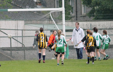 Action from the ladies under 14 match between Aodh Ruadh and Bundoran.