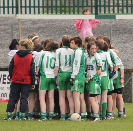 Action from the ladies under 14 match between Aodh Ruadh and Bundoran.