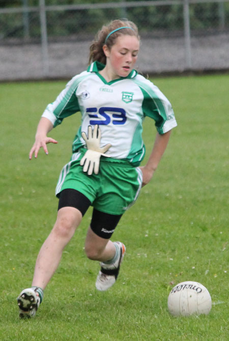 Action from the ladies under 14 match between Aodh Ruadh and Bundoran.