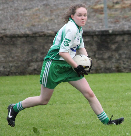 Action from the ladies under 14 match between Aodh Ruadh and Bundoran.