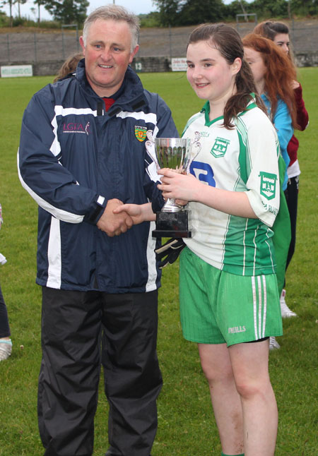 Action from the ladies under 14 match between Aodh Ruadh and Bundoran.