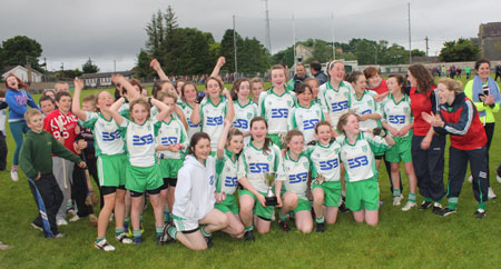 Action from the ladies under 14 match between Aodh Ruadh and Bundoran.