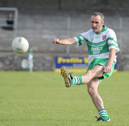 Action from the division three senior reserve football league match against Naomh Columba.