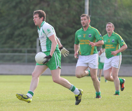 Action from the division three senior football league match against Naomh Columba.