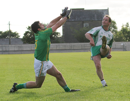 Action from the division three senior football league match against Naomh Columba.