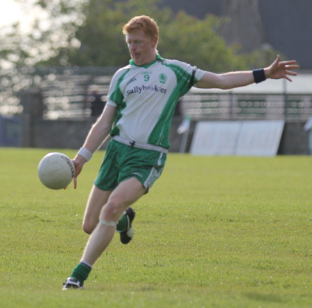 Action from the division three senior football league match against Naomh Columba.