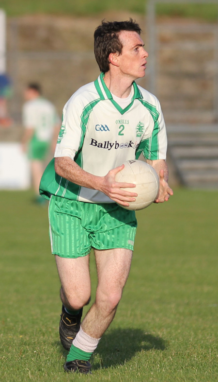 Action from the division three senior football league match against Naomh Columba.