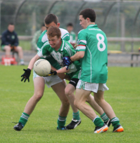 Action from the county championship semi-final between Aodh Ruadh and Gaoth Dobhair.