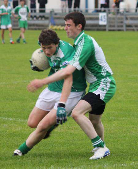 Action from the county championship semi-final between Aodh Ruadh and Gaoth Dobhair.