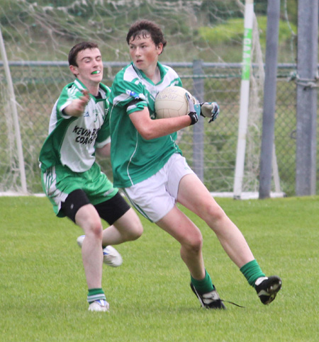 Action from the county championship semi-final between Aodh Ruadh and Gaoth Dobhair.