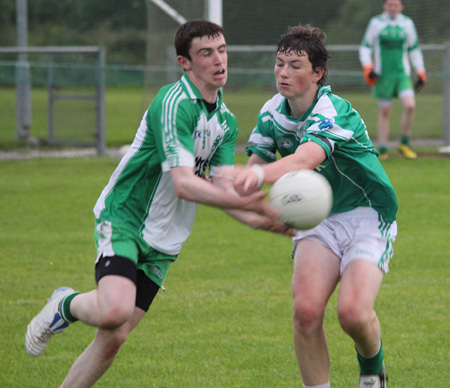 Action from the county championship semi-final between Aodh Ruadh and Gaoth Dobhair.