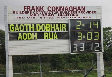 Action from the county championship semi-final between Aodh Ruadh and Gaoth Dobhair.