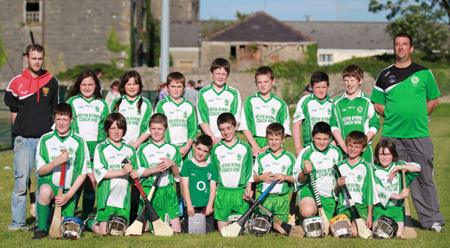 Action from the under 12 hurling game between Aodh Ruadh and Four Masters.