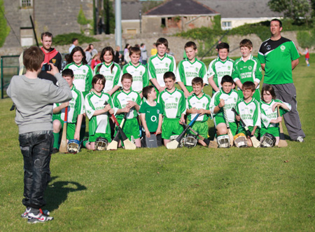 Action from the under 12 hurling game between Aodh Ruadh and Four Masters.