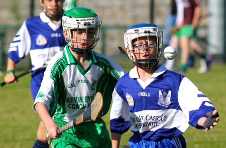 Action from the under 12 hurling game between Aodh Ruadh and Four Masters.