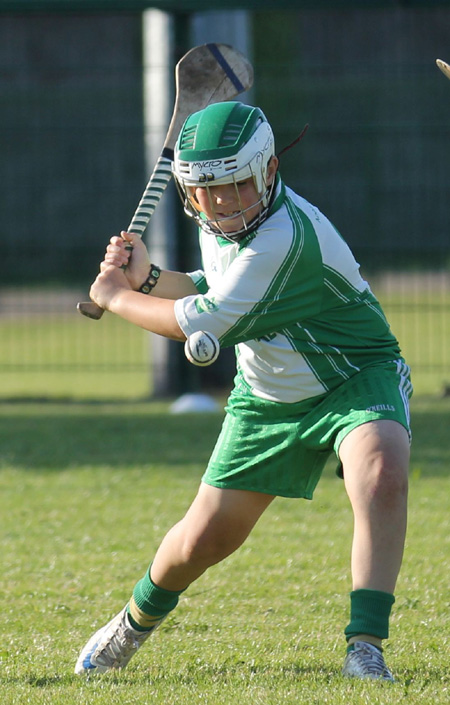 Action from the under 12 hurling game between Aodh Ruadh and Four Masters.
