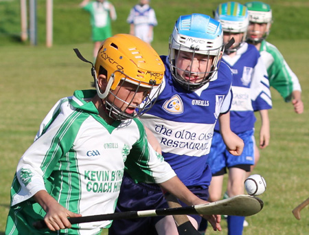 Action from the under 12 hurling game between Aodh Ruadh and Four Masters.