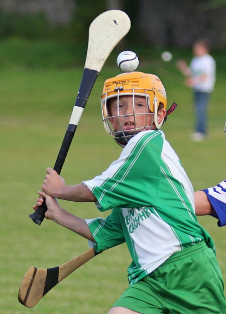 Action from the under 12 hurling game between Aodh Ruadh and Four Masters.