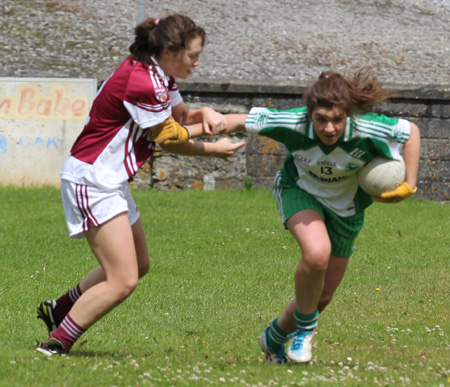 Action from the ladies senior match between Aodh Ruadh and Termon.