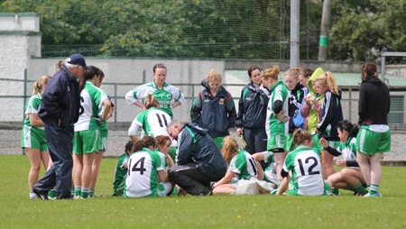 Action from the ladies senior match between Aodh Ruadh and Termon.