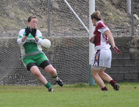 Action from the ladies senior match between Aodh Ruadh and Termon.