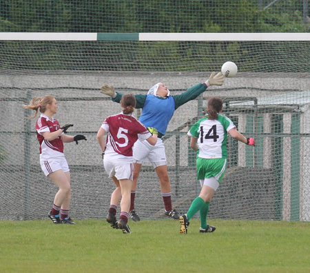 Action from the ladies senior match between Aodh Ruadh and Termon.