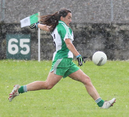 Action from the ladies senior match between Aodh Ruadh and Termon.