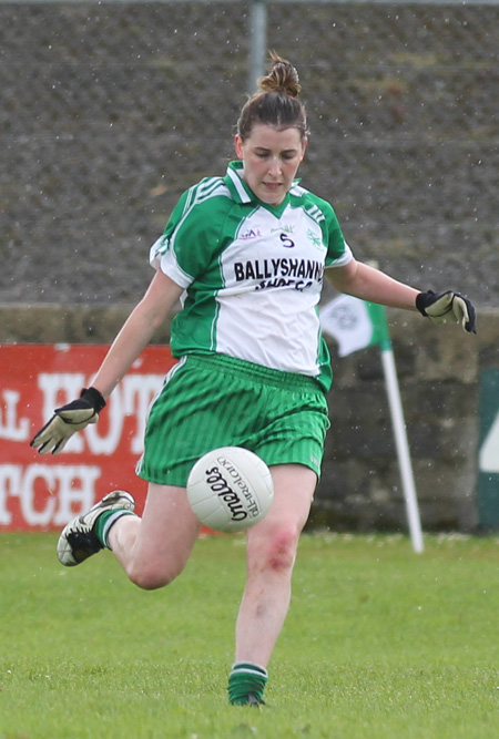 Action from the ladies senior match between Aodh Ruadh and Termon.