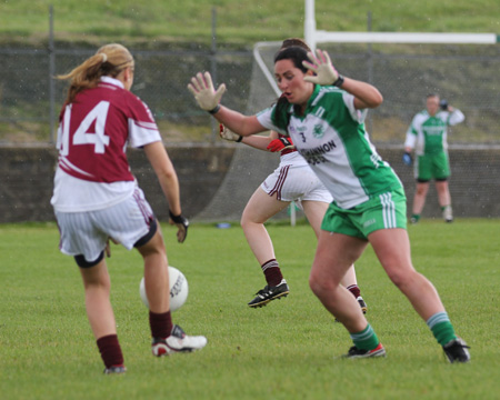 Action from the ladies senior match between Aodh Ruadh and Termon.