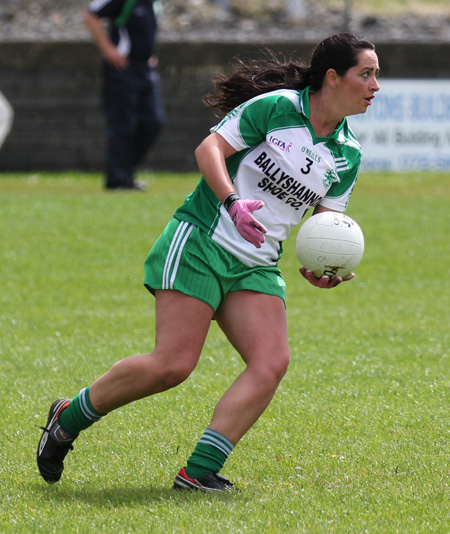 Action from the ladies senior match between Aodh Ruadh and Termon.