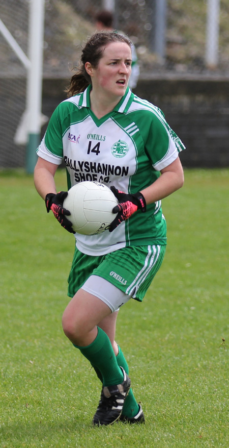 Action from the ladies senior match between Aodh Ruadh and Termon.