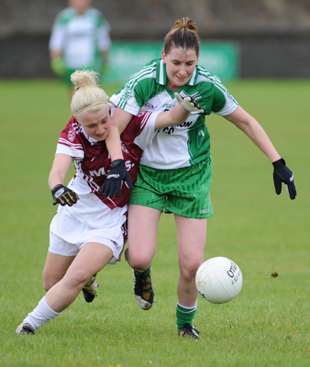 Action from the ladies senior match between Aodh Ruadh and Termon.