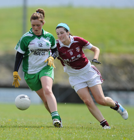 Action from the ladies senior match between Aodh Ruadh and Termon.